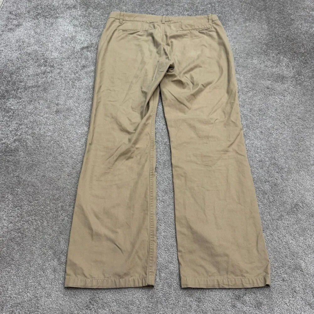 Bonobos Straight Leg Cotton Chino Pants Mens 35x34 Brown Khaki Flat Front Casual